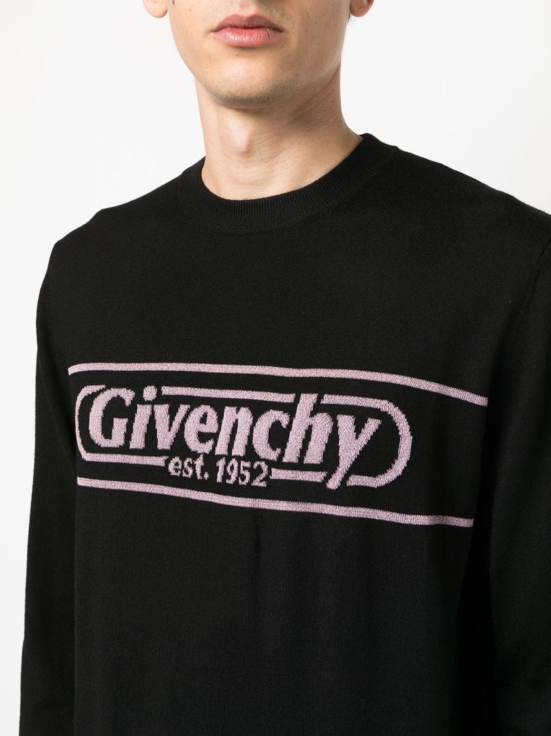 Black Logo-intarsia Wool Sweater