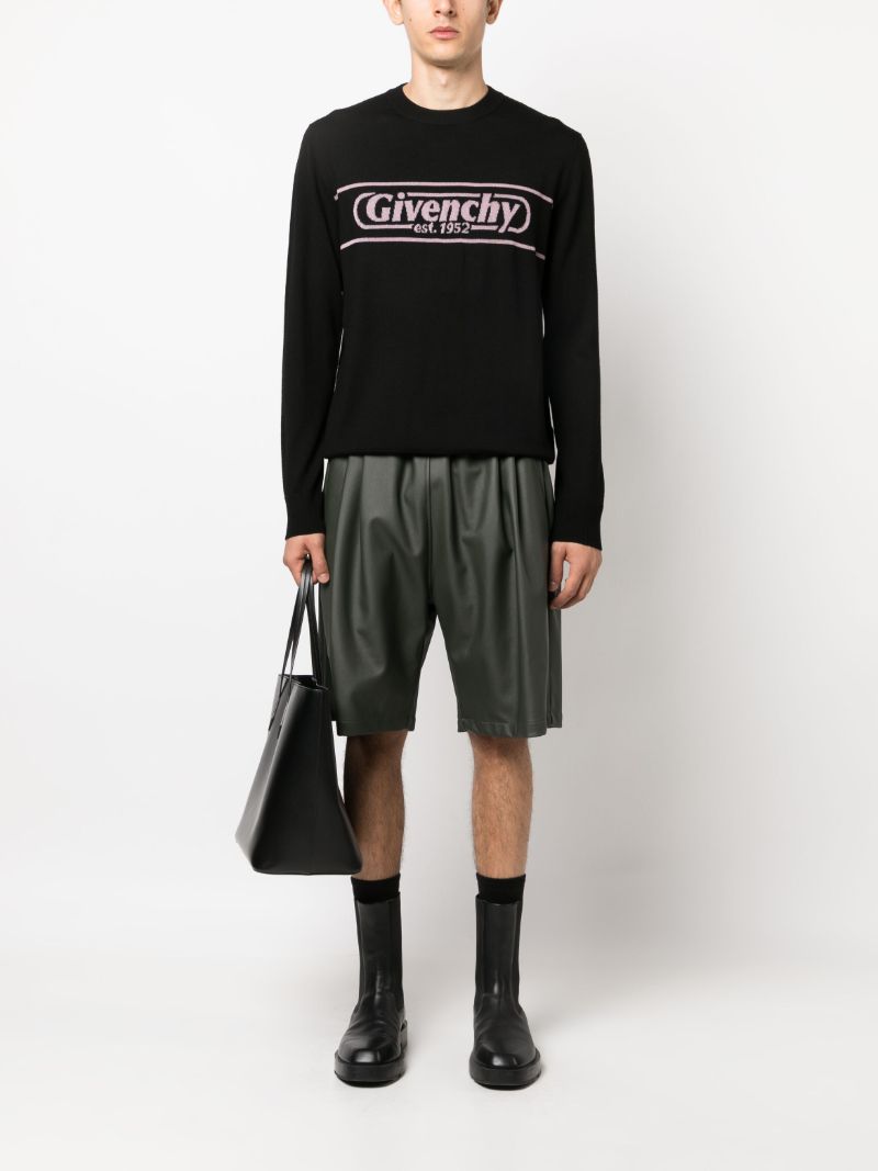 Black Logo-intarsia Wool Sweater
