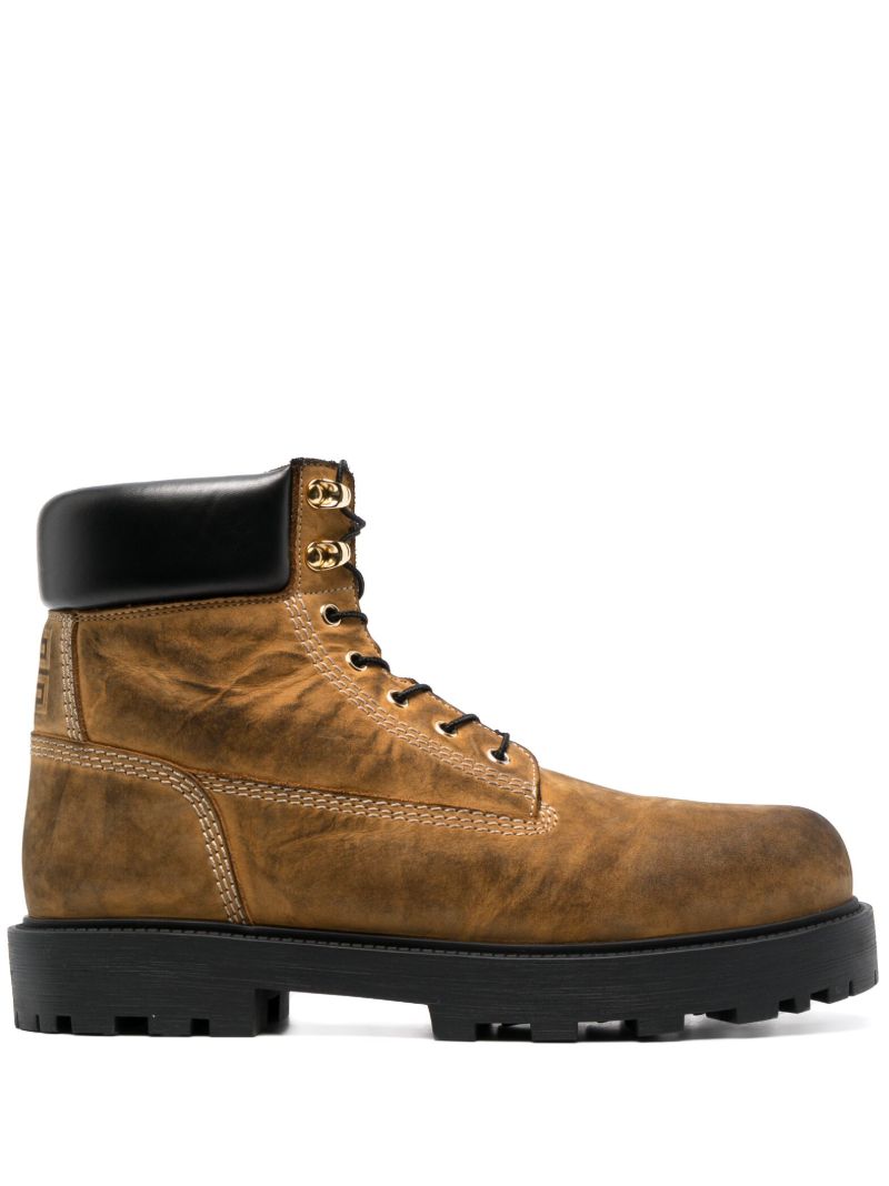 Neutral Show Leather Ankle Boots