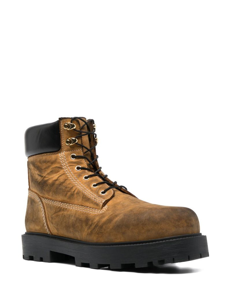 Neutral Show Leather Ankle Boots