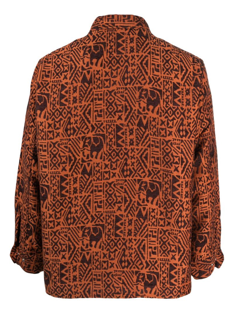 Orange Adventure Jacquard Shirt
