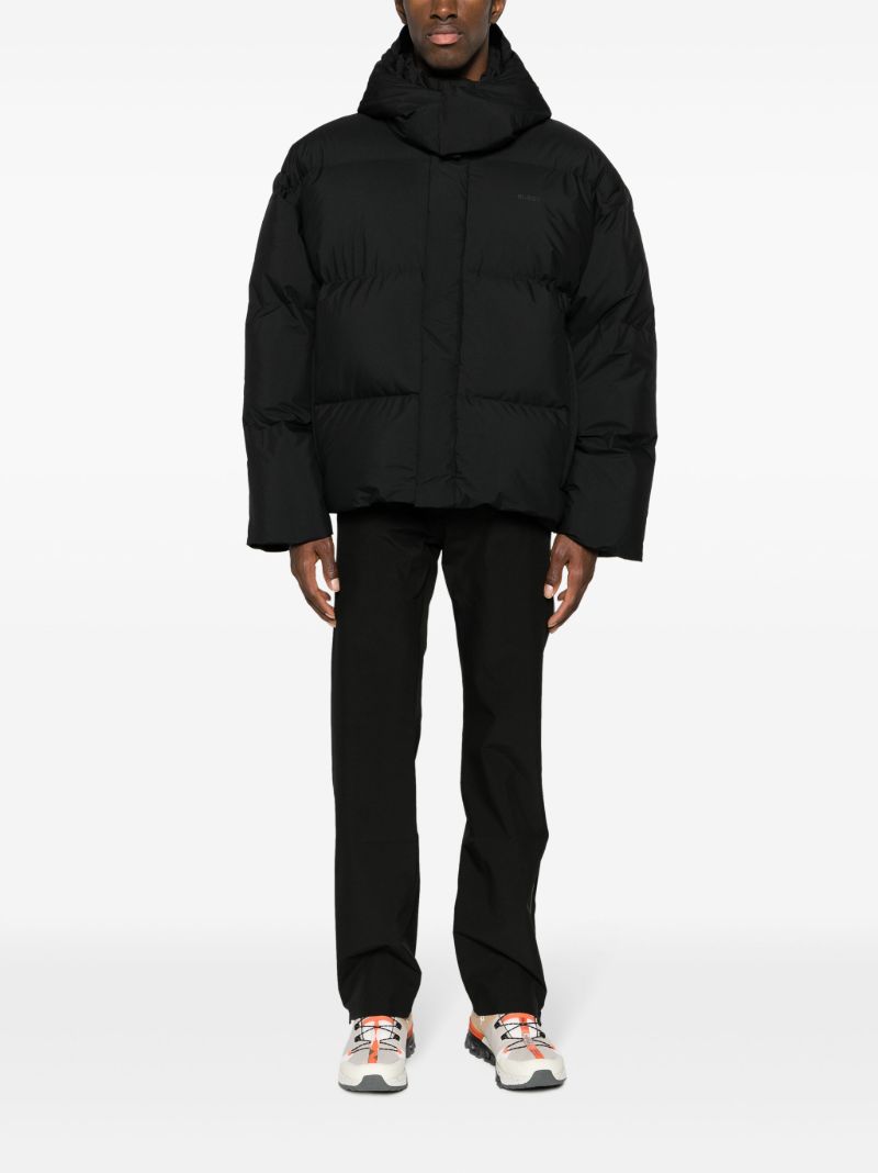 Black Isane Hooded Quilted Jacket