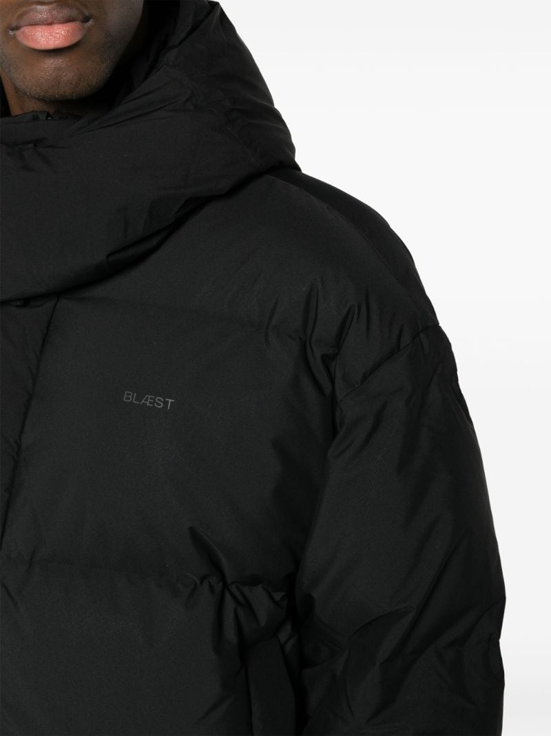 Black Isane Hooded Quilted Jacket