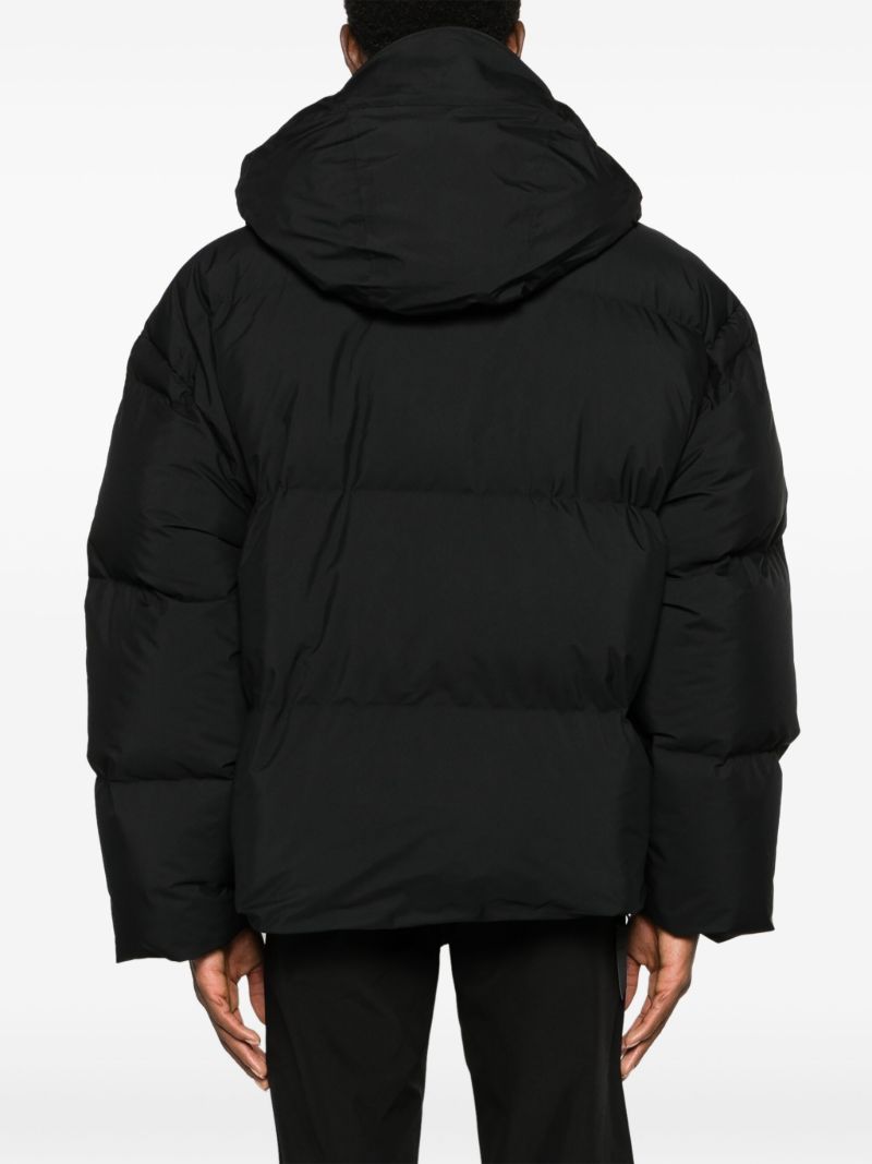 Black Isane Hooded Quilted Jacket