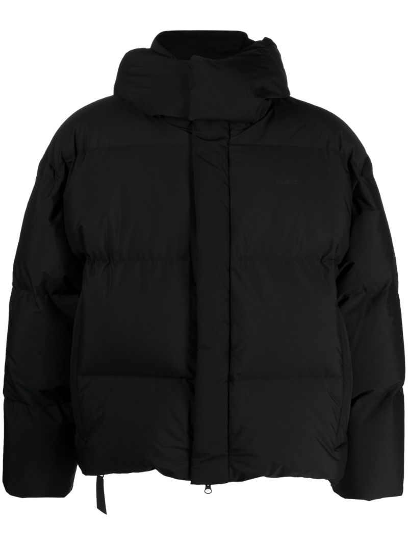 Black Isane Hooded Quilted Jacket