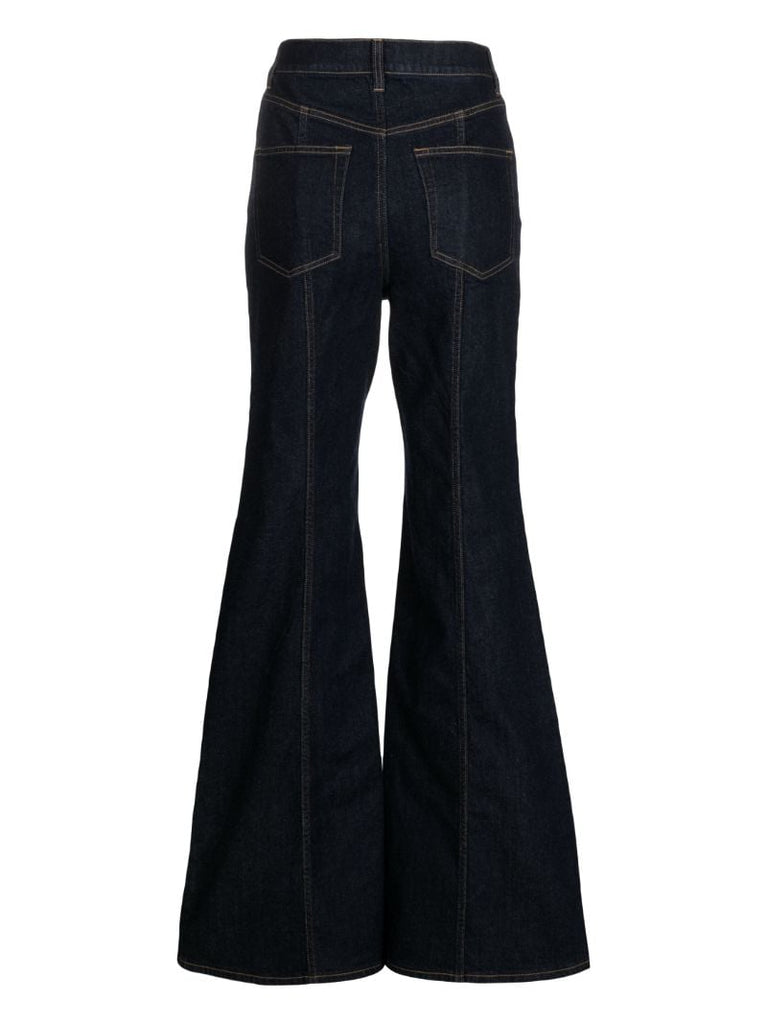 Blue High-rise Flared Jeans