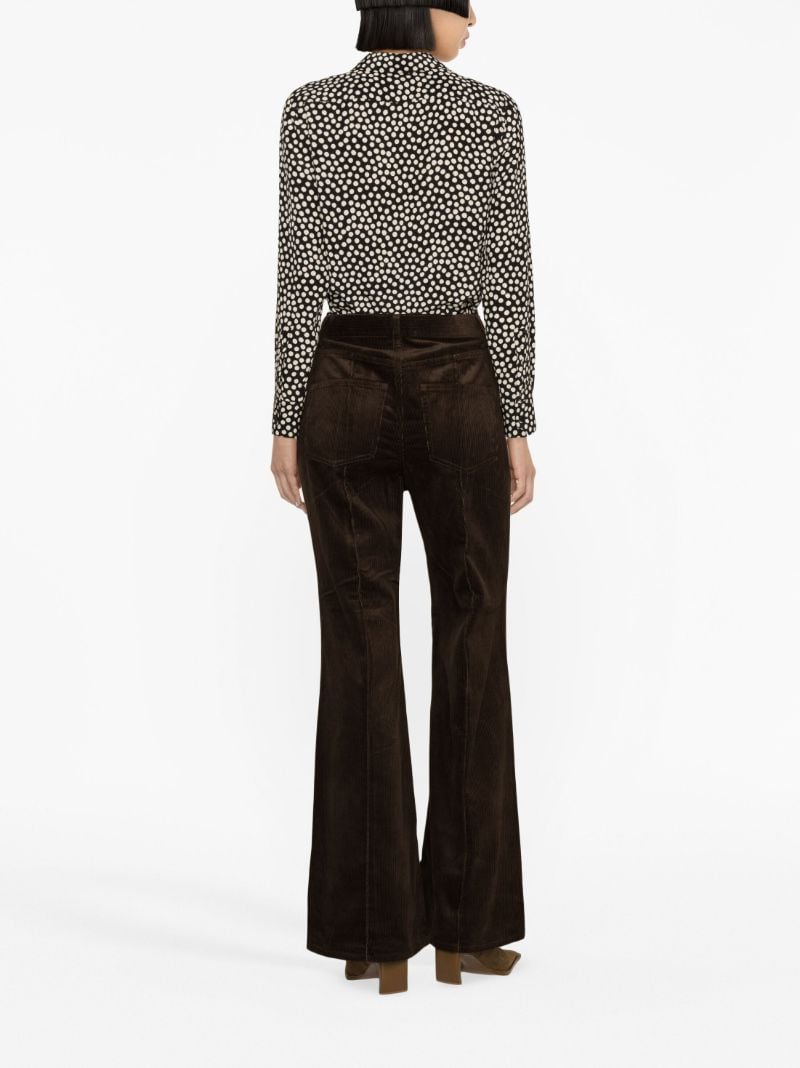 Brown Corduroy Flared Trousers