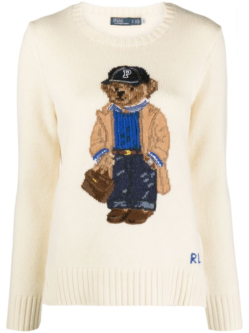 Neutral Polo Bear Wool Sweater