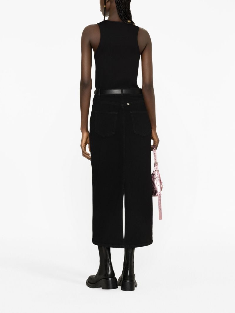 Black Denim Maxi Skirt