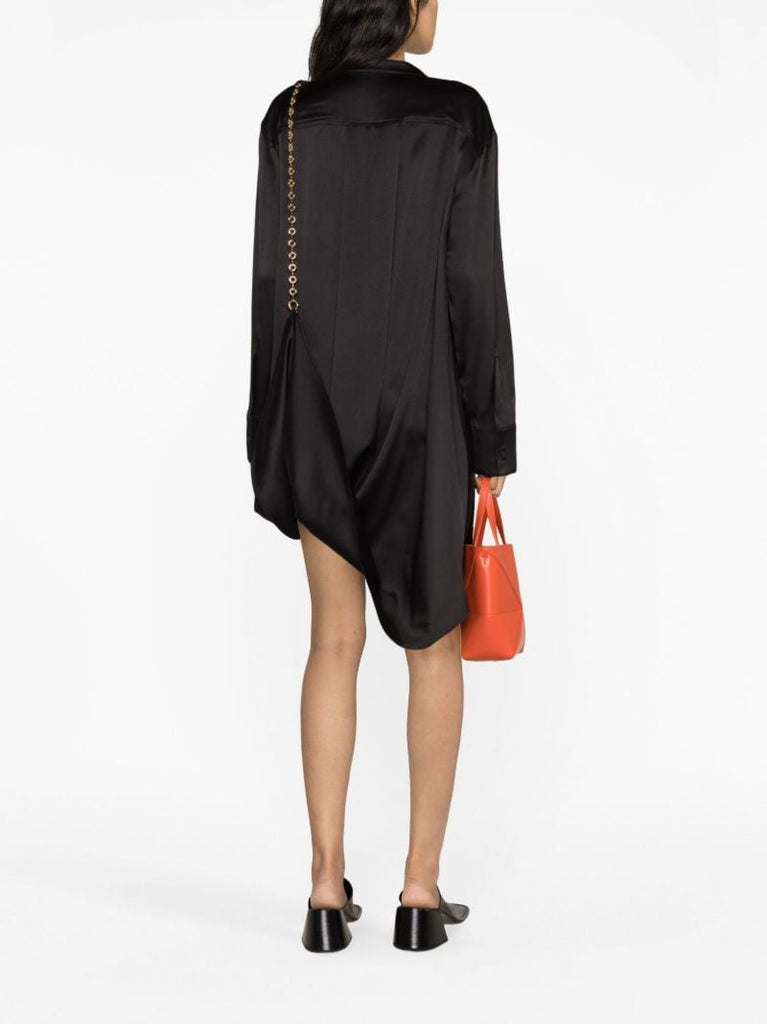 Black Draped Mini Dress