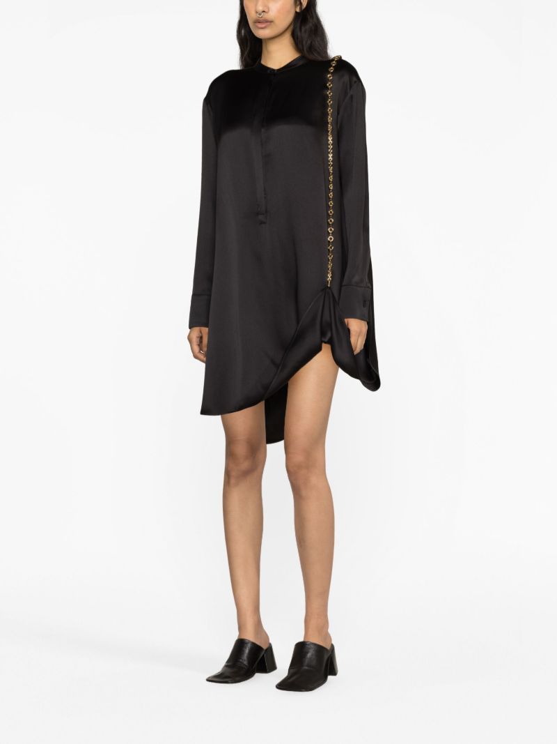 Black Draped Mini Dress