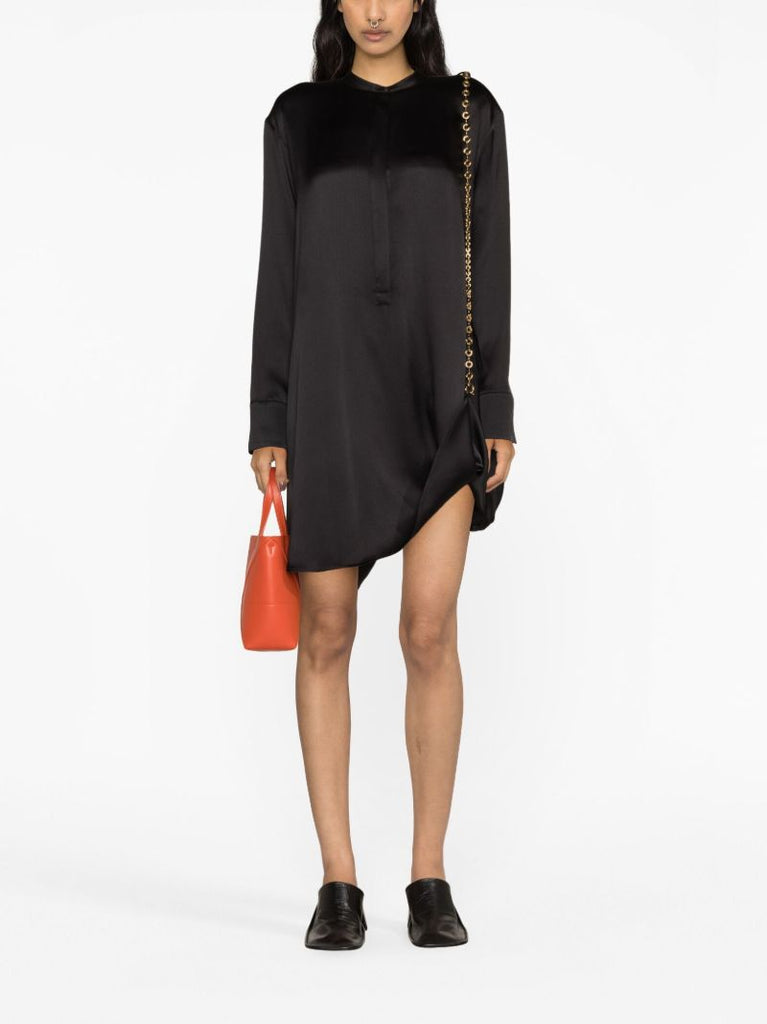 Black Draped Mini Dress