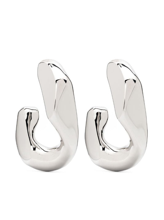 Silver-tone Half-hoop Earrings