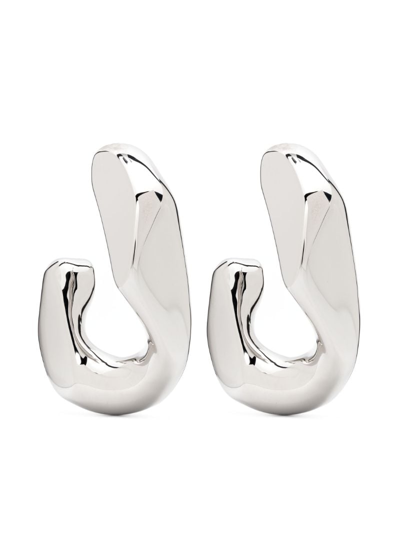Silver-tone Half-hoop Earrings