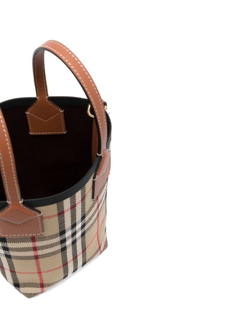 Neutral London Mini Check Tote Bag