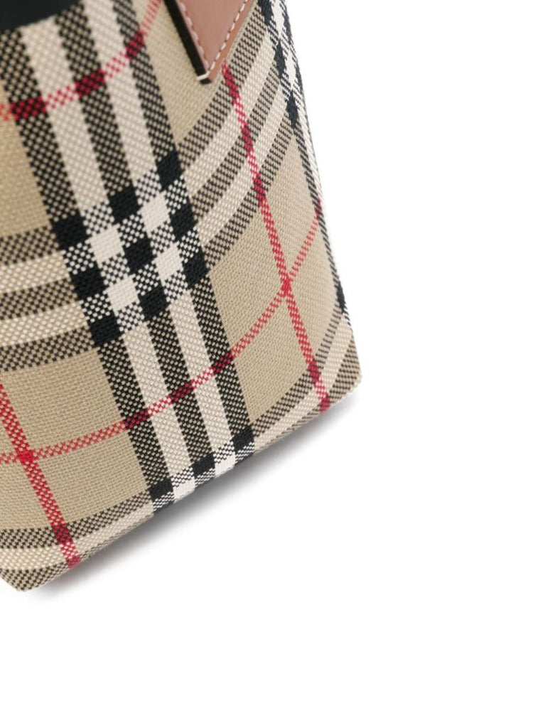 Neutral London Mini Check Tote Bag