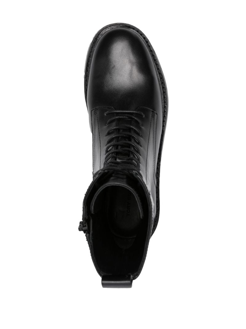 Black Doublet Lace-up Leather Boots