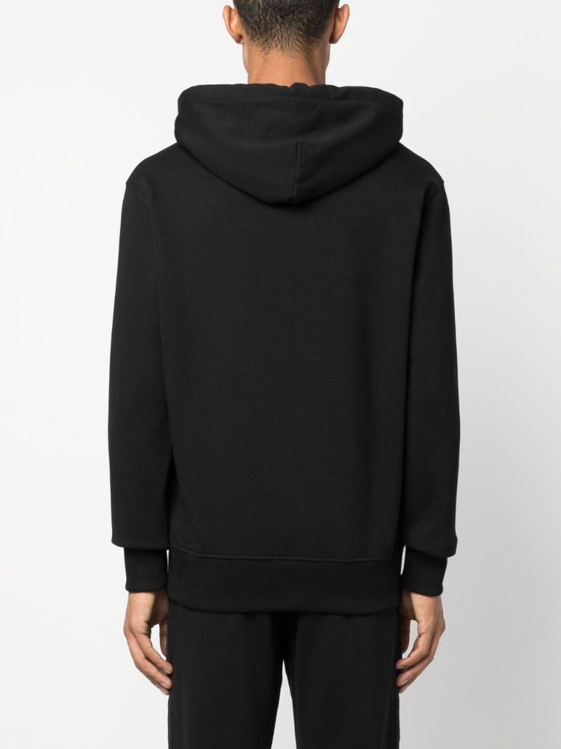 Black Logo-print Cotton Hoodie