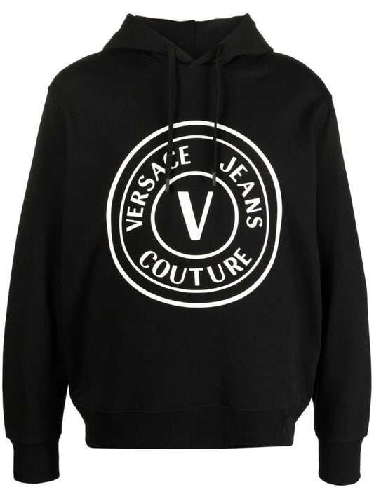 Black Logo-print Cotton Hoodie