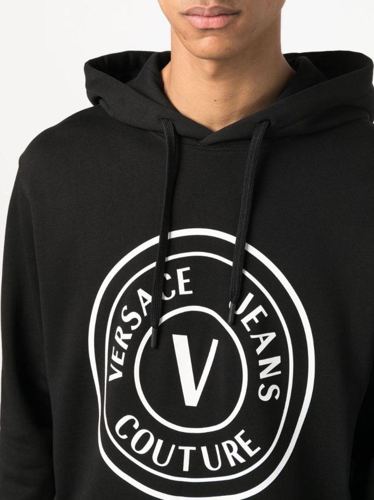 Black Logo-print Cotton Hoodie