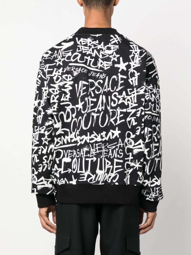 Black Graffiti-style Print Sweatshirt