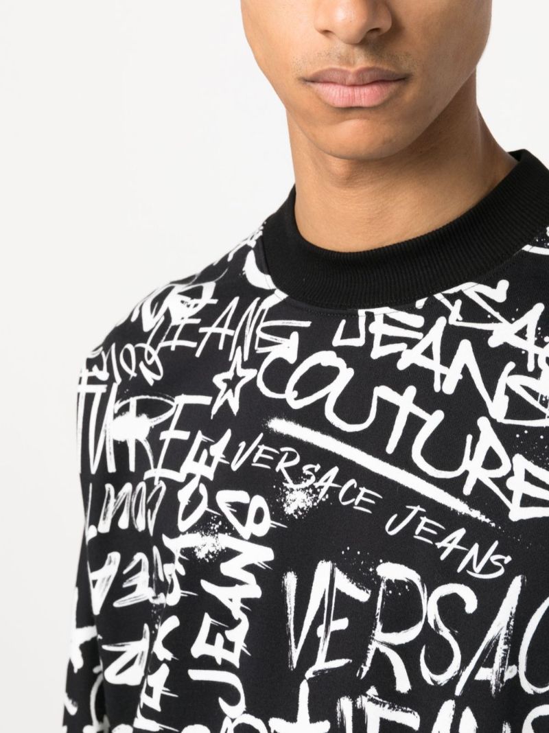 Black Graffiti-style Print Sweatshirt