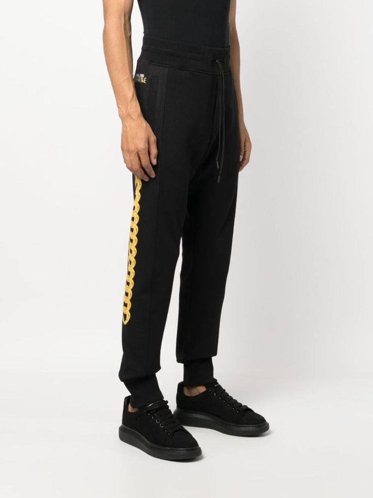 Black Chain-print Cotton Sweatpants