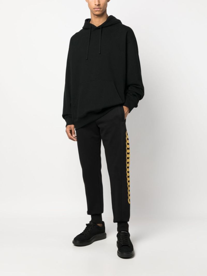 Black Chain-print Cotton Sweatpants