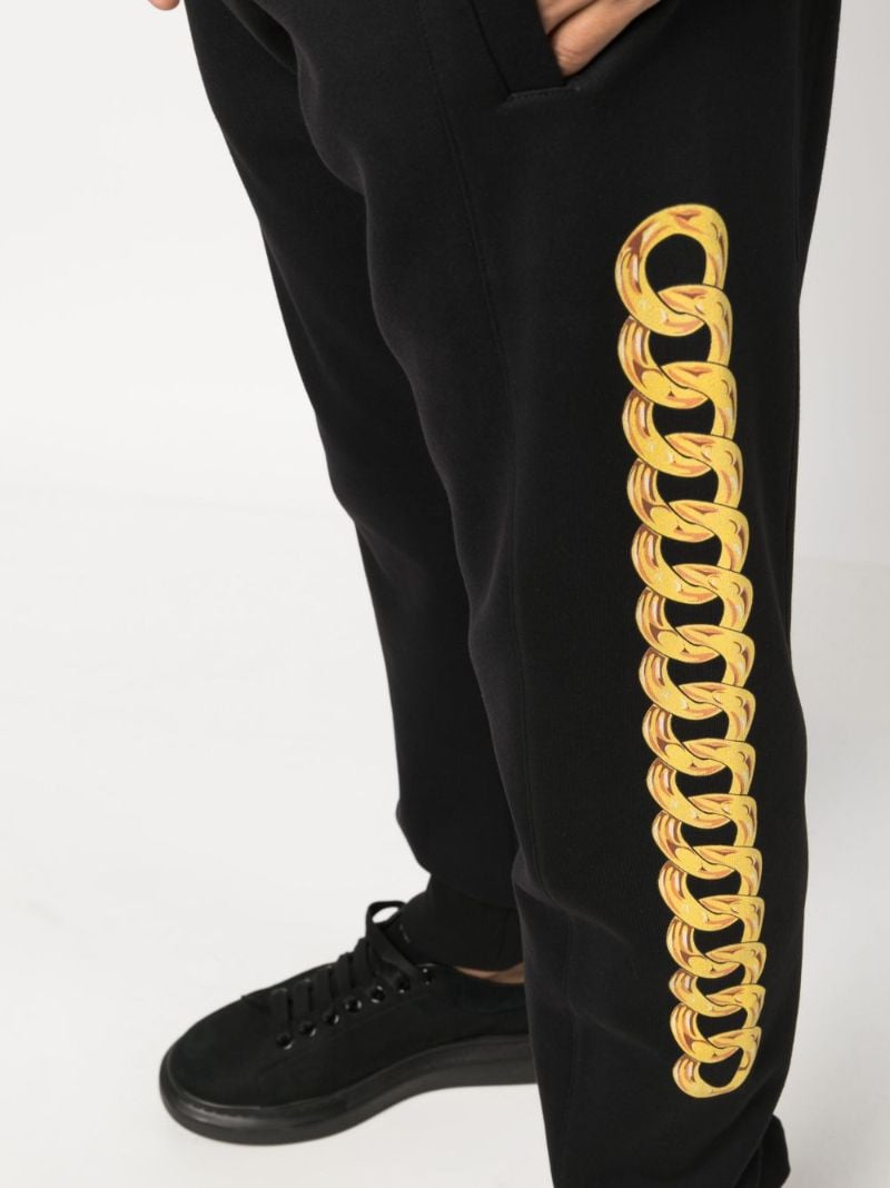 Black Chain-print Cotton Sweatpants
