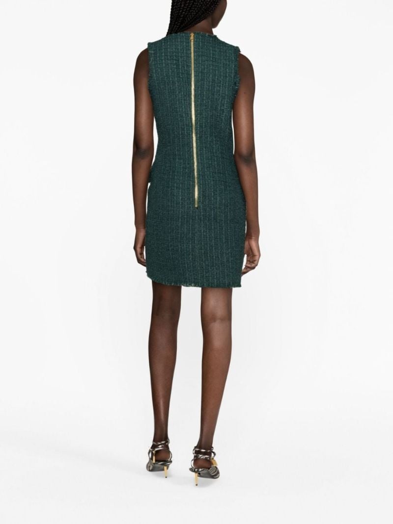 Green Sleeveless BouclÃ_x0083_Â© Dress