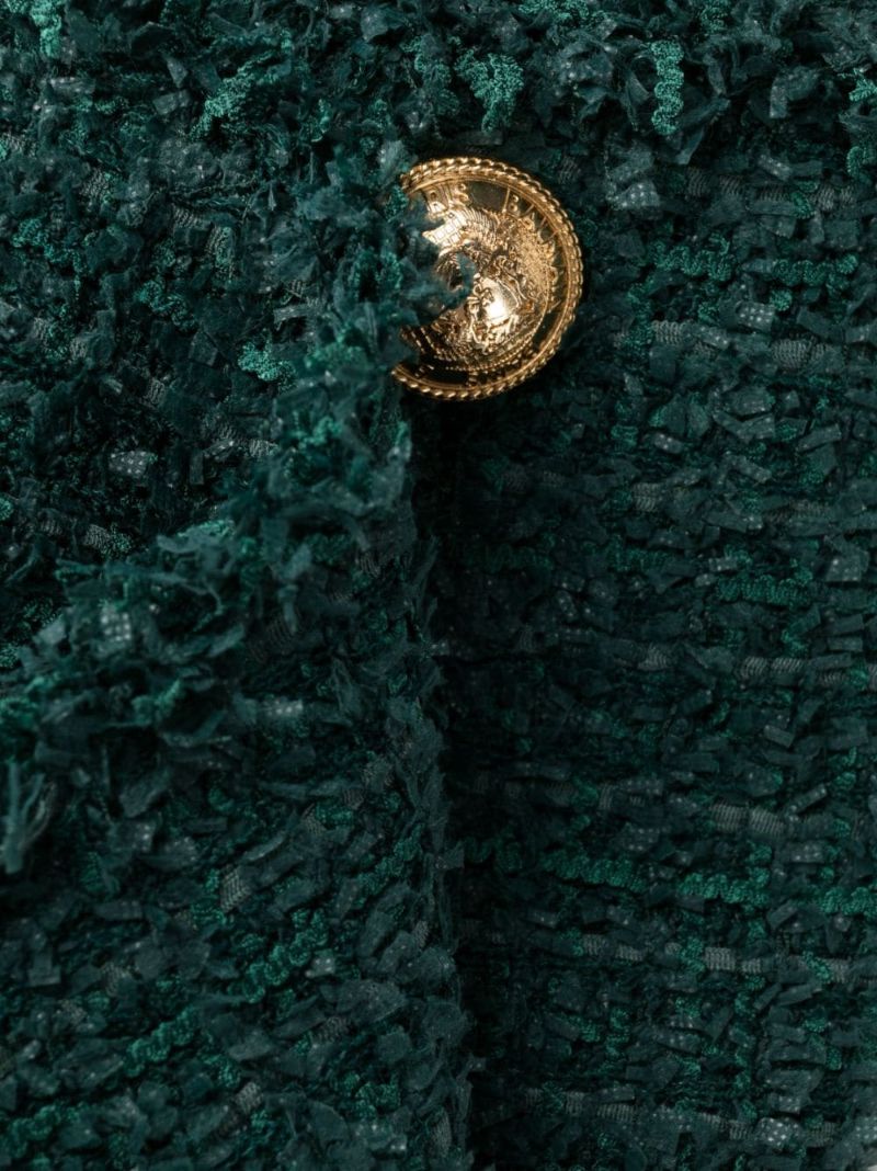 Green Sleeveless BouclÃ_x0083_Â© Dress