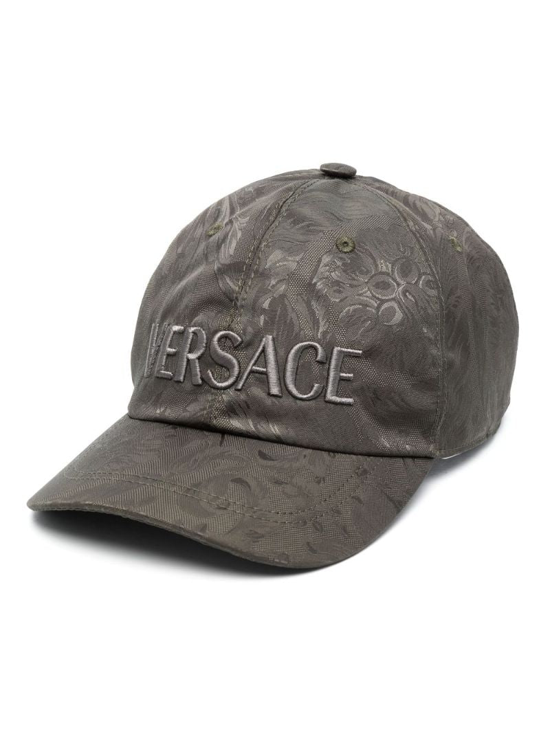 Grey Paisley Embroidered Cap