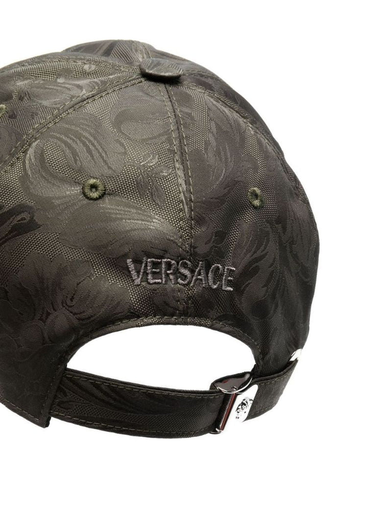 Grey Paisley Embroidered Cap