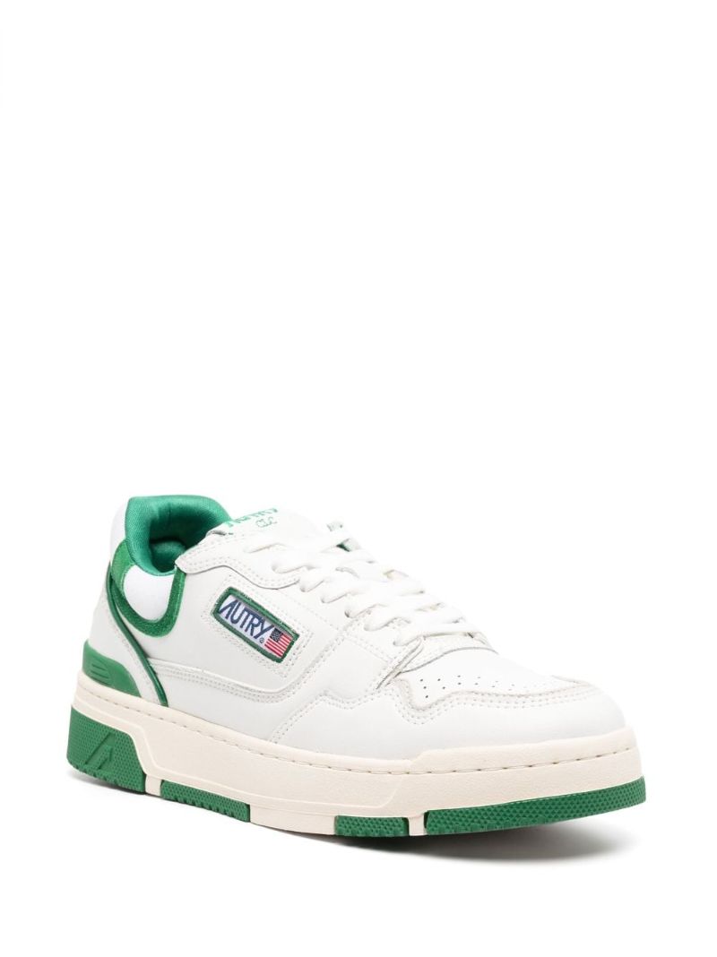 White Medalist Leather Sneakers