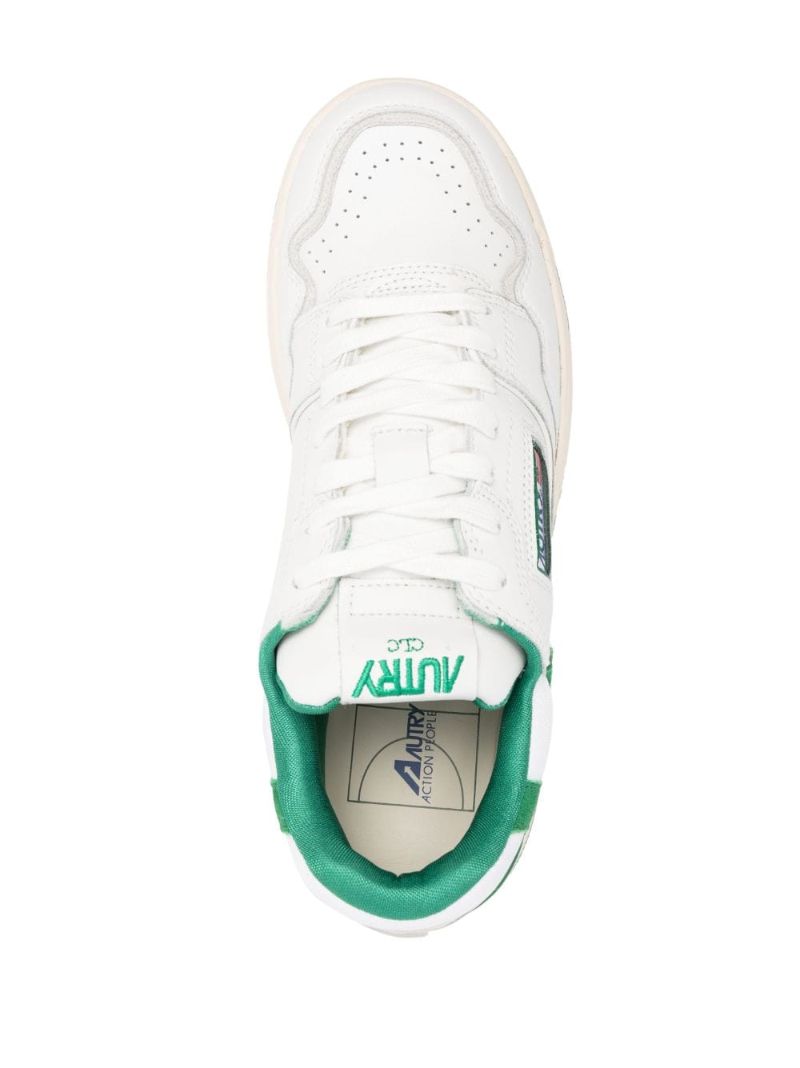 White Medalist Leather Sneakers