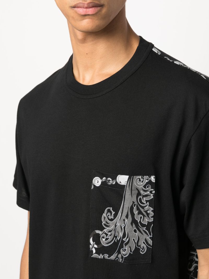 Black Chain Couture-print Cotton T-shirt