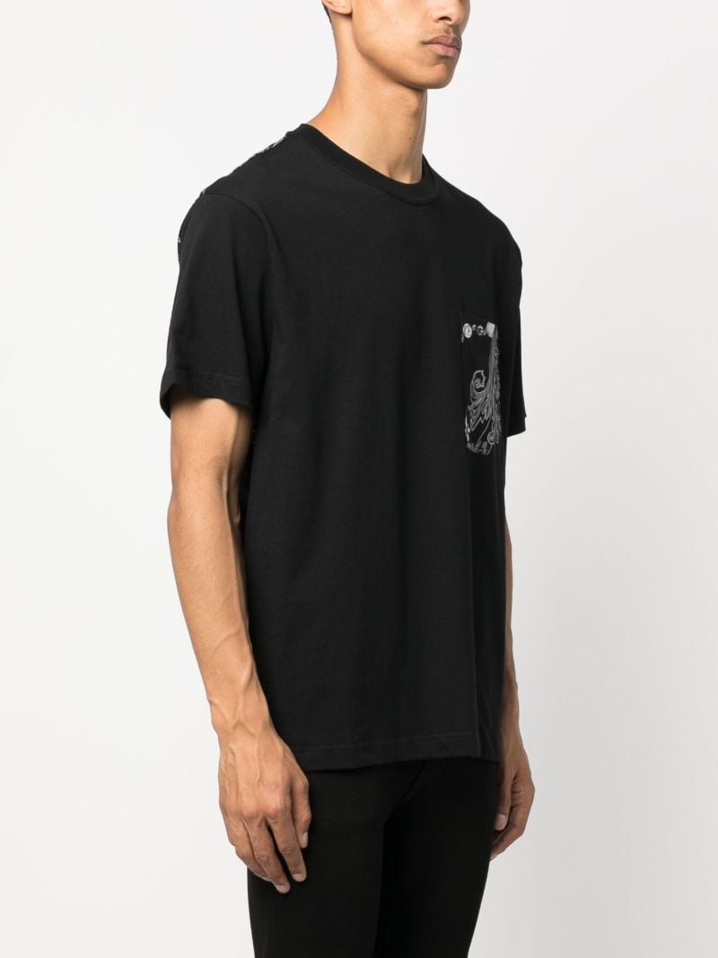 Black Chain Couture-print Cotton T-shirt