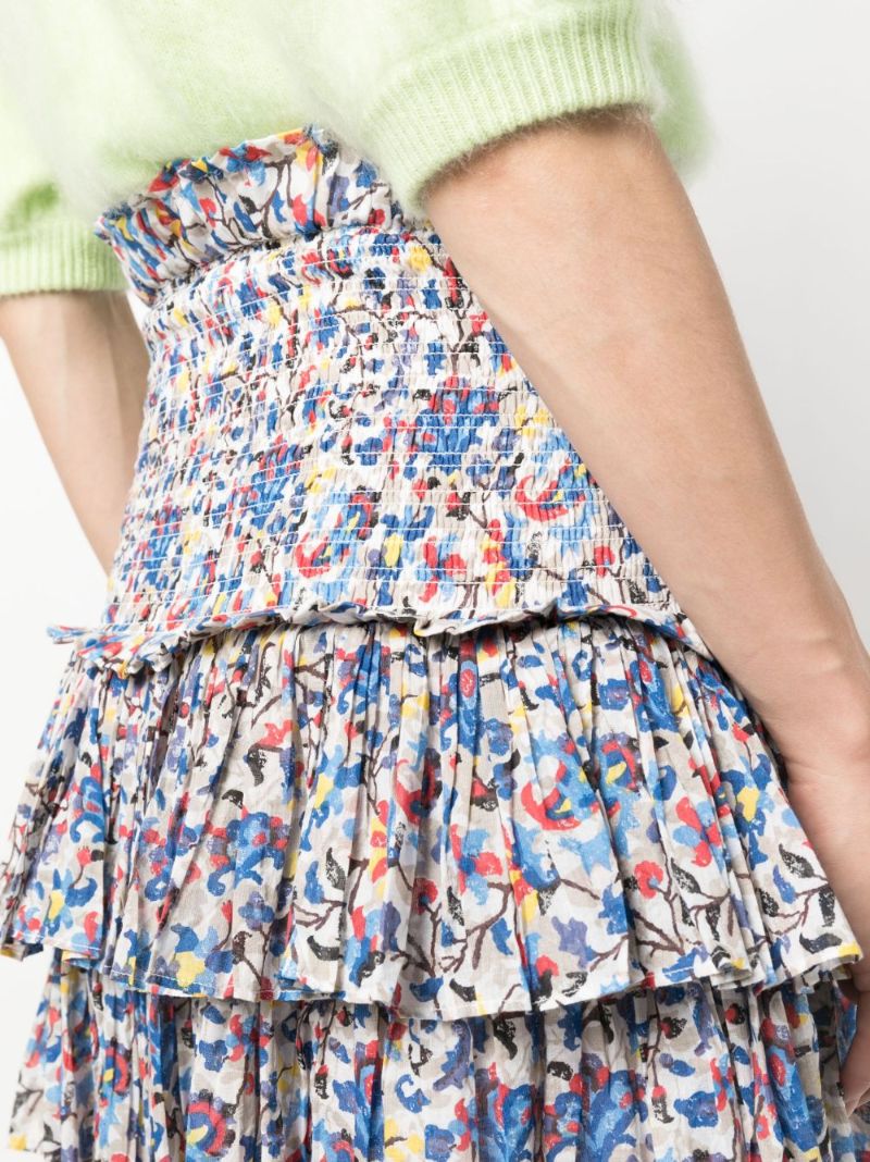 White Naomi Printed Mini Skirt