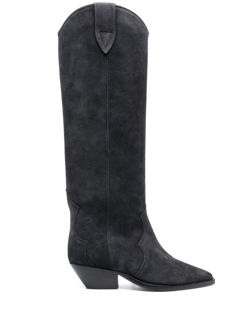 Black Denvee 41 Suede Knee-high Boots