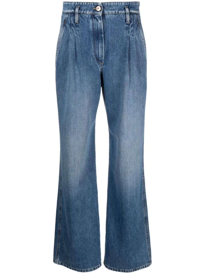 Blue Wide-leg Jeans