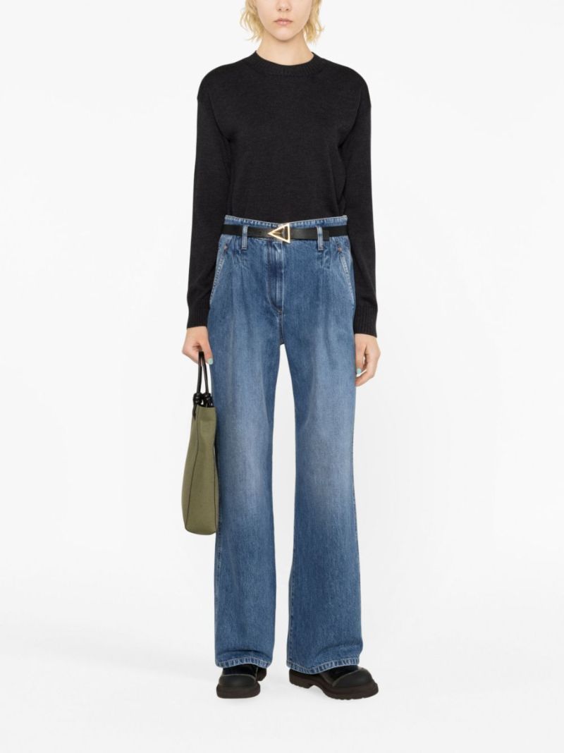 Blue Wide-leg Jeans
