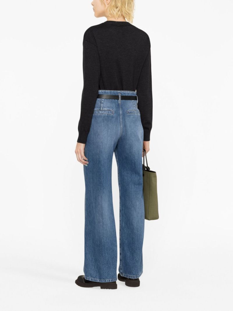 Blue Wide-leg Jeans