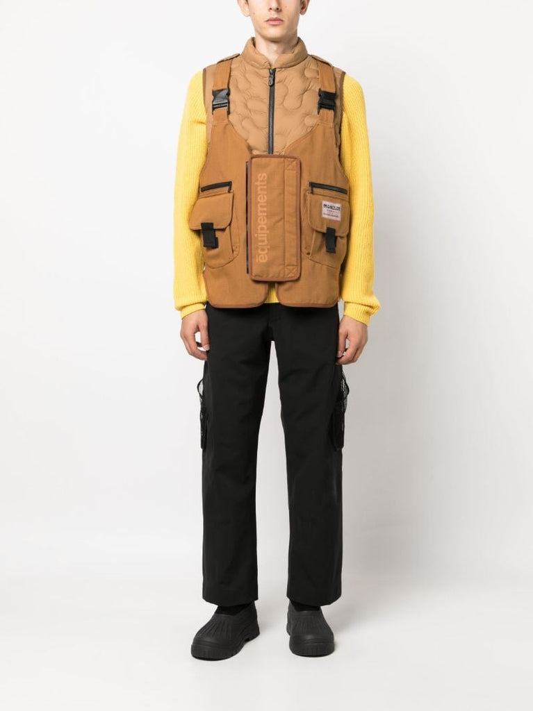 X Salehe Bembury Brown Sierpinski Layered Gilet