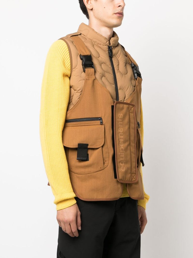 X Salehe Bembury Brown Sierpinski Layered Gilet