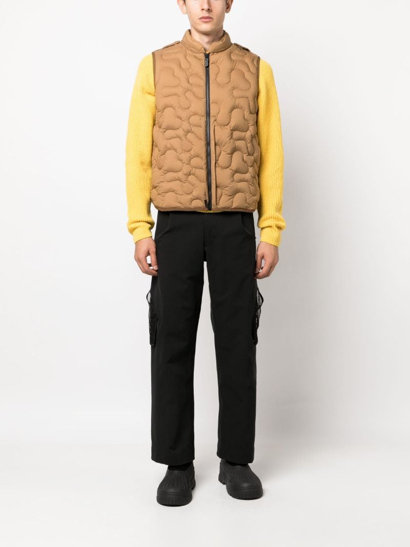 X Salehe Bembury Brown Sierpinski Layered Gilet