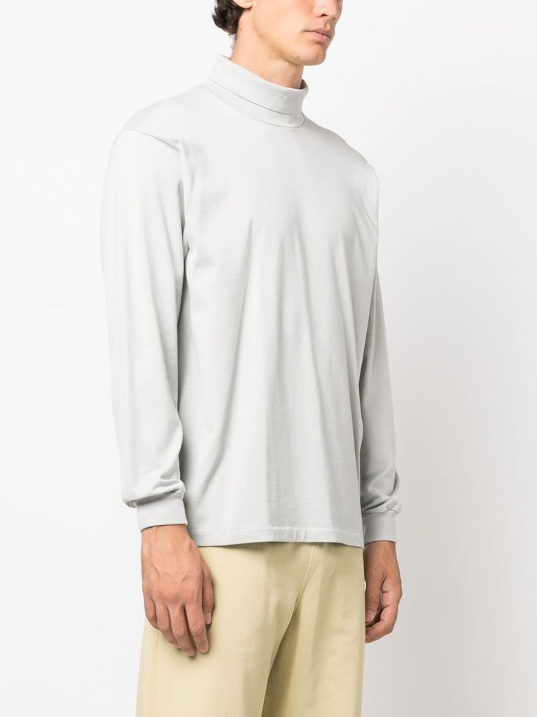 Grey Long-sleeve Cotton T-shirt