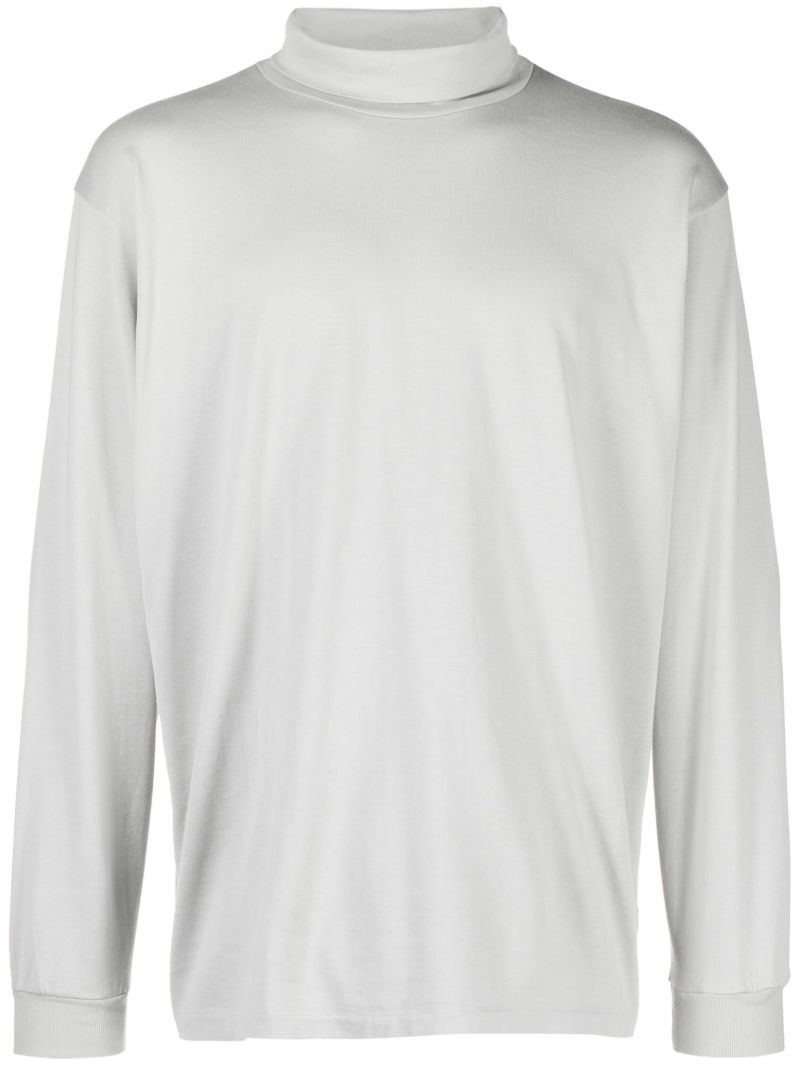 Grey Long-sleeve Cotton T-shirt