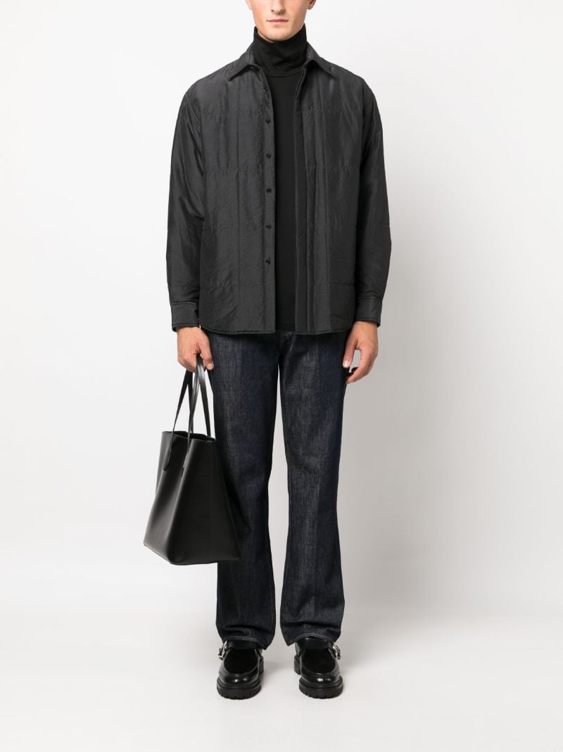 Black High-neck Cotton Sweatshirt