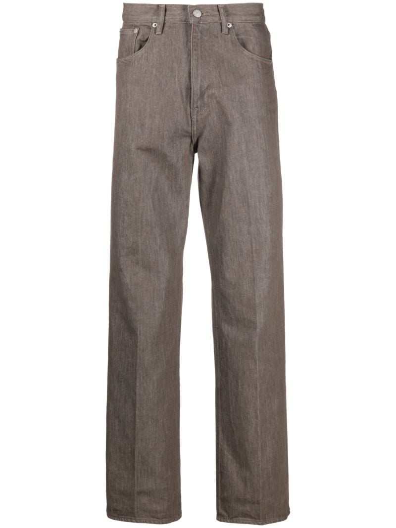 Brown Hard Twist Straight-leg Jeans