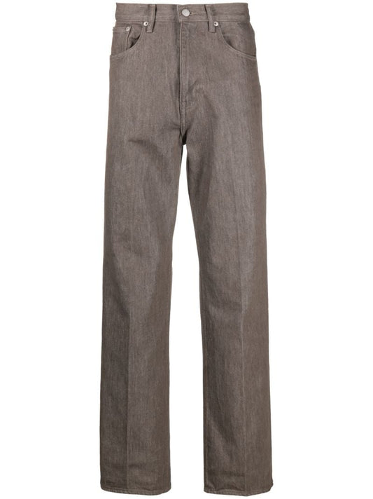 Brown Hard Twist Straight-leg Jeans